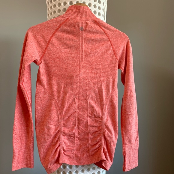 Athleta Fast Track Half Zip Top Rushed. Coral. XS - Picture 2 of 9